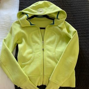 Lululemon Neon Green/Yellow Zip-up Sweatshirt